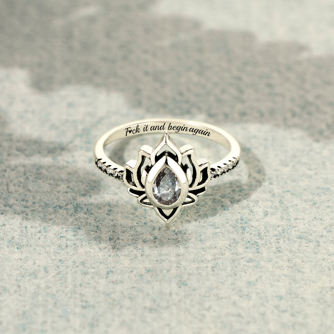 🌹Valentine's Day Pre-sale💝F♥︎ck It And Begin Again Lotus Ring