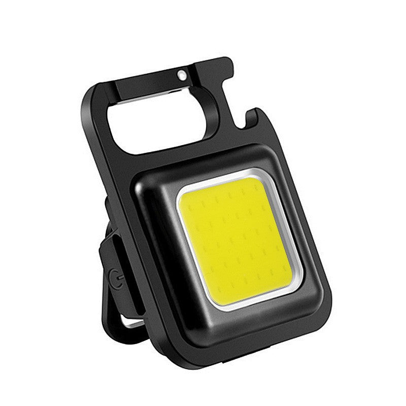 Multifunctional outdoor camping new mini high brightness self-defense keychain work light usb charging auto repair searchlight